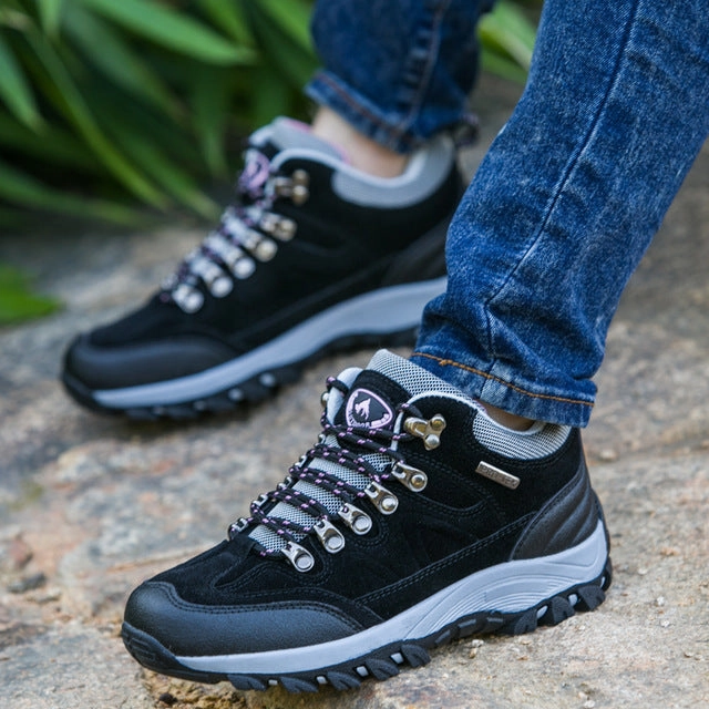 2018 Outdoor Women Hiking Shoes Lace Up Climbing Mountaineer Sneaker Trekking Trainer Sport Hiking Shoes Hiking Shoes Sporting Goods