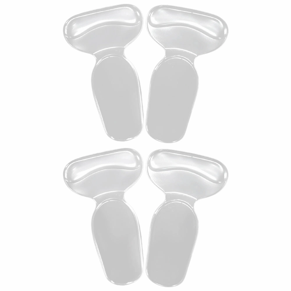 2 In 1 T-type Silicone Shoe Heel Pads Liners Inserts Cushion Grip High-heel Insole Closed Shoes