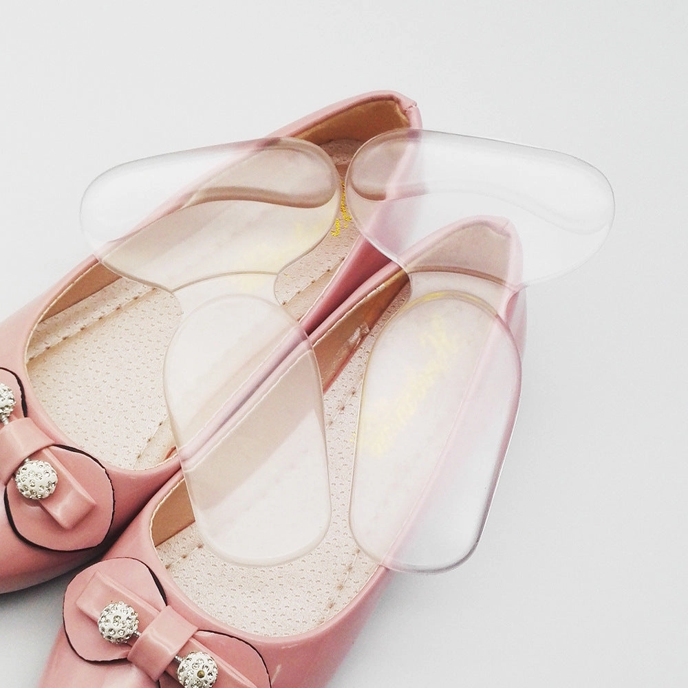 2 In 1 T-type Silicone Shoe Heel Pads Liners Inserts Cushion Grip High-heel Insole High Arch Shoes