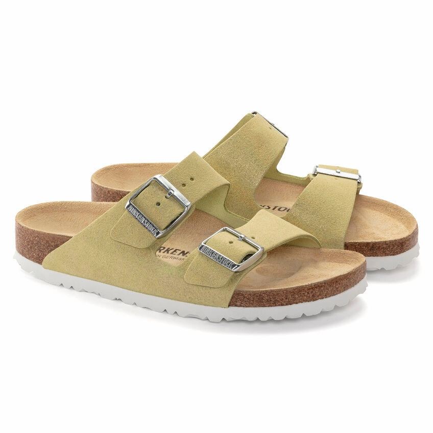 Montara Hiking Shoes 'Birkenstock' Women's Arizona Suede Leather Sandal - Shimmering Popcorn