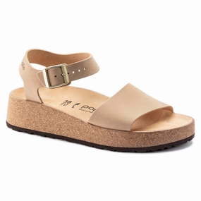 Hiking Shoes Techamphibian 5 'Birkenstock' Women's Glenda Nubuck Leather Sandal - Sandcastle
