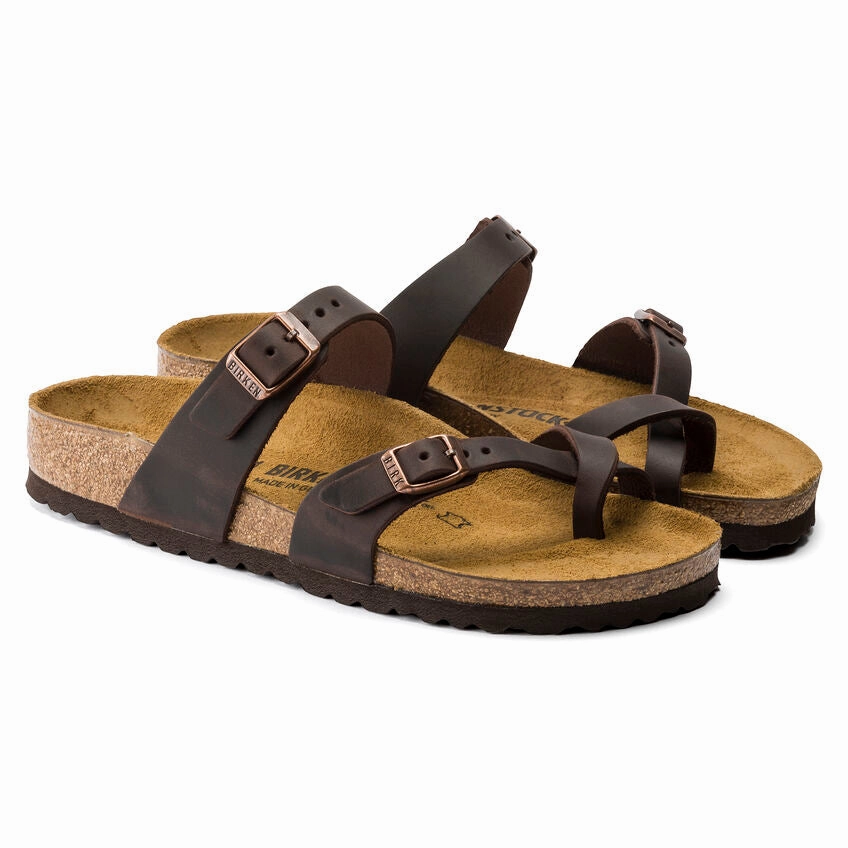 'Birkenstock' Women's Mayari Leather Sandal - Habana Best Brand For Hiking Shoes