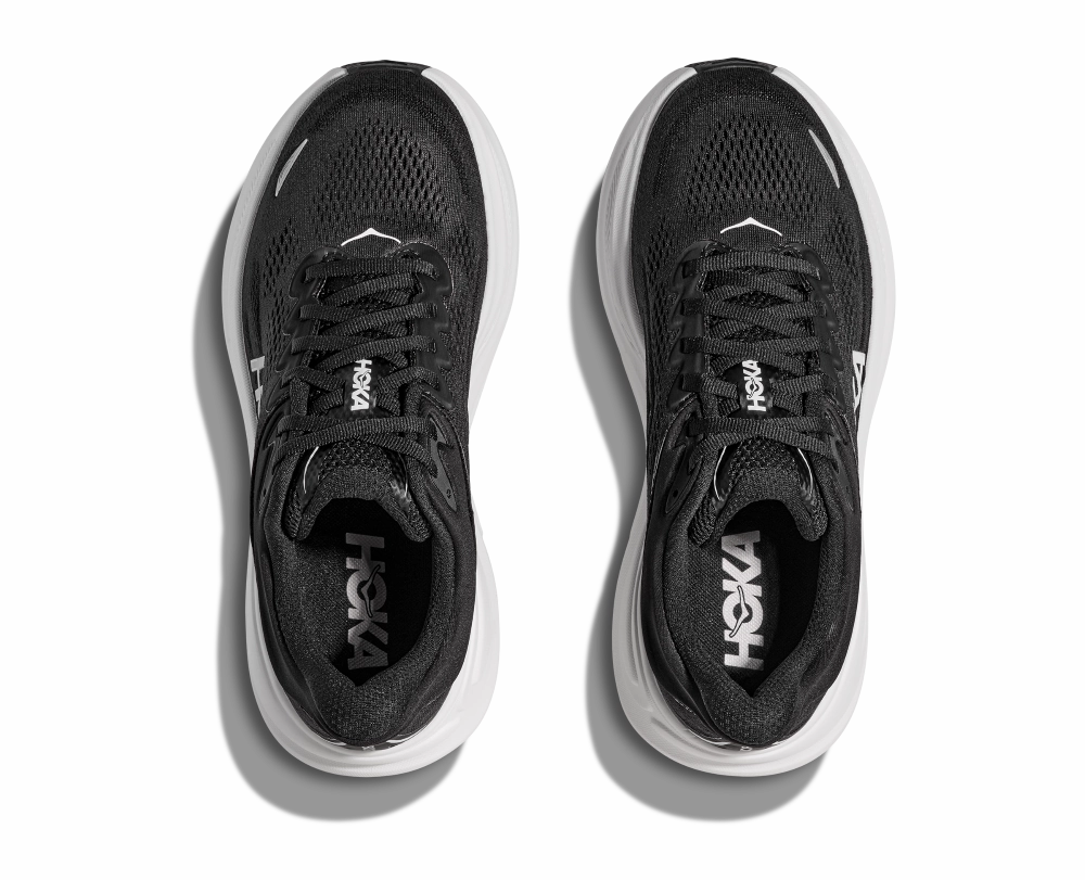 'HOKA' Men's Bondi 9 - Black / White (Extra Wide) Dubai
