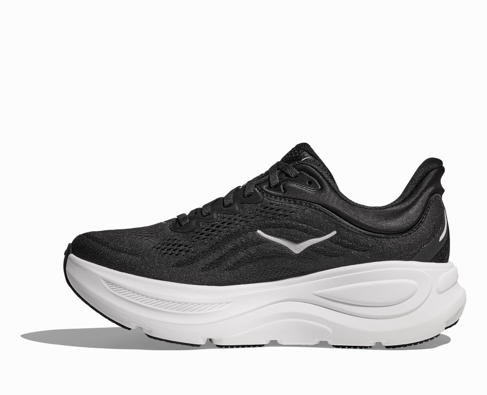 'HOKA' Men's Bondi 9 - Black / White (Extra Wide) Lightest