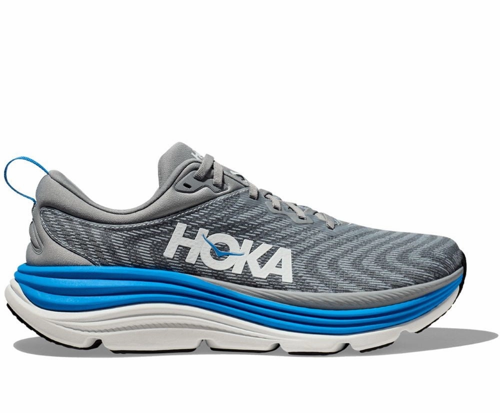 'HOKA' Men's Gaviota 5 - Limestone / Diva Blue Shoes For Clifton 9