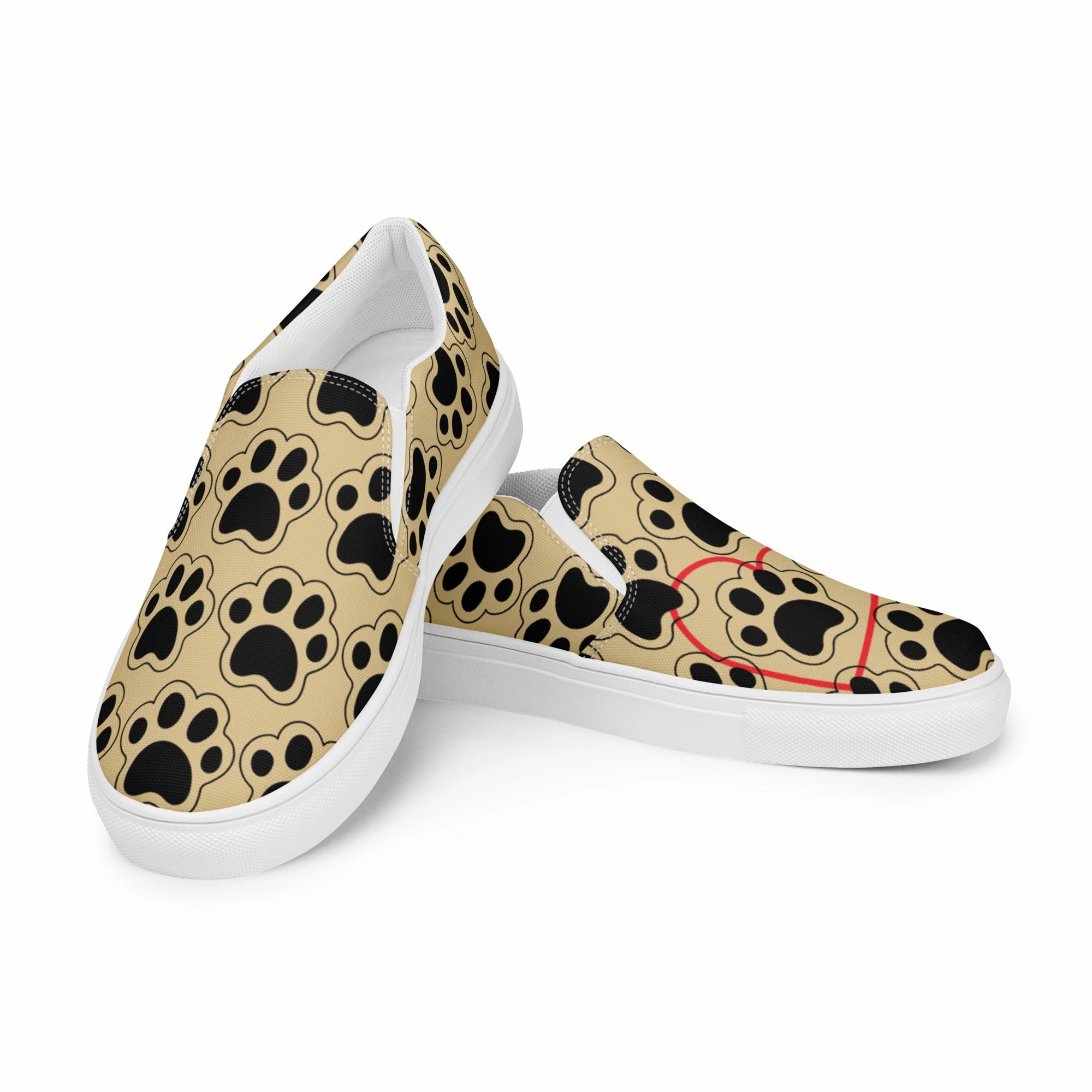 Sneakers With Wedge Heels "CQ Original" Sneak up Puppy Love - Womens slip-on canvas shoes