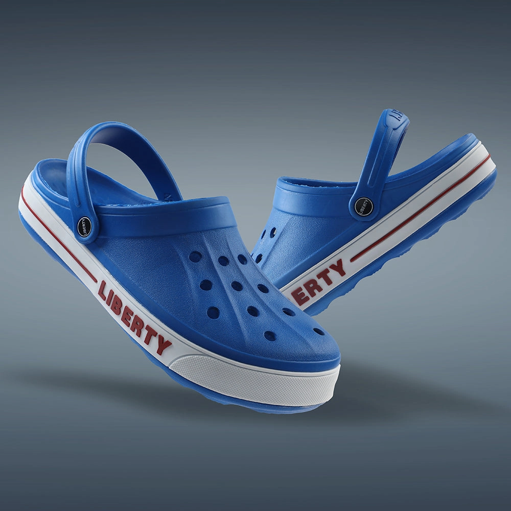 A-HA Blue Casual Slip-on Clogs For Men LITEWALK By Liberty Best Socks For Boston Clogs