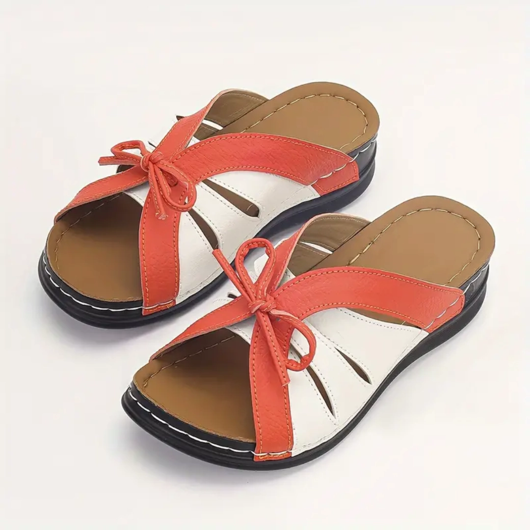 Sandals Blowfish Uniqcomfy Colorful Bowknot Arch Support Open Toe Sandals