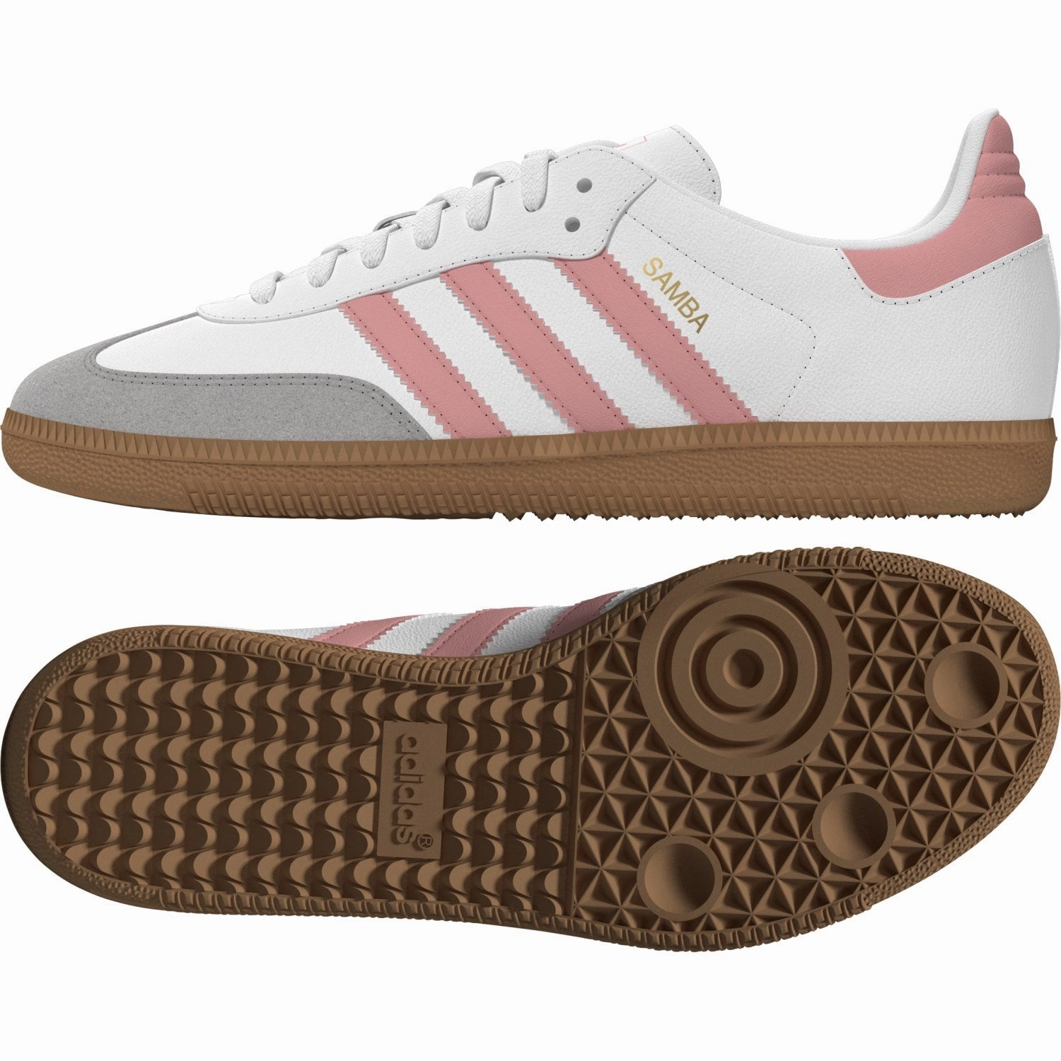 adidas Originals Ftwr White/Semi Pink Spark/Gum 3 Samba Og J Sneakers Adidas New 2024