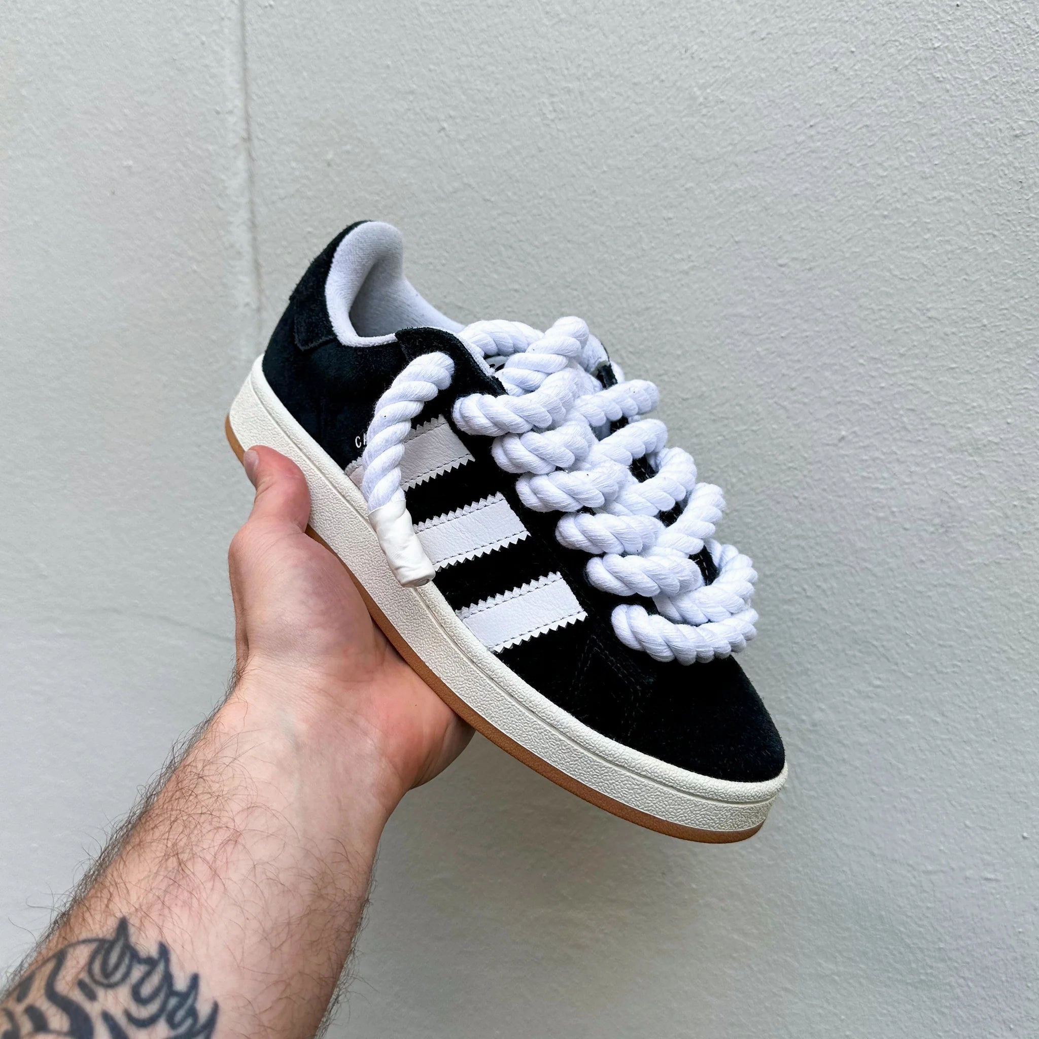 Adidas Campus 00s Black "Rope Laces" White Adidas Predator Freestyle Indoor Soccer Shoes