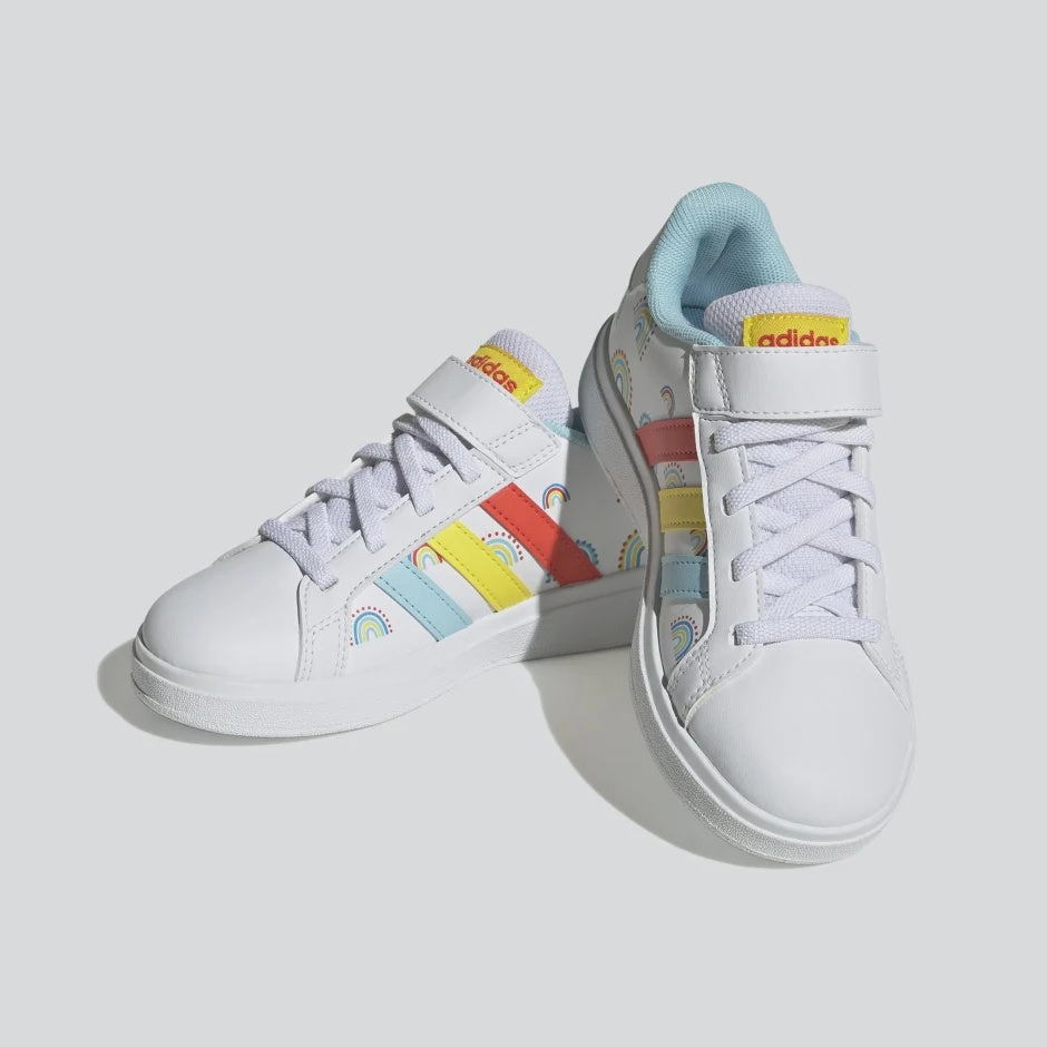 ADIDAS GRAND COURT SUSTAINABLE LIFESTYLE COURT ELASTIC LACE AND TOP STRAP  - GY2457 Adidas Shoes Support