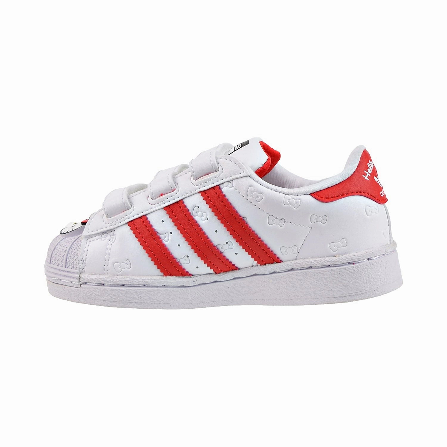 Adidas Hello Kitty Superstar Little Kids' Shoes Cloud White-Vivid Red-Core Black Adidas Skating Shoes