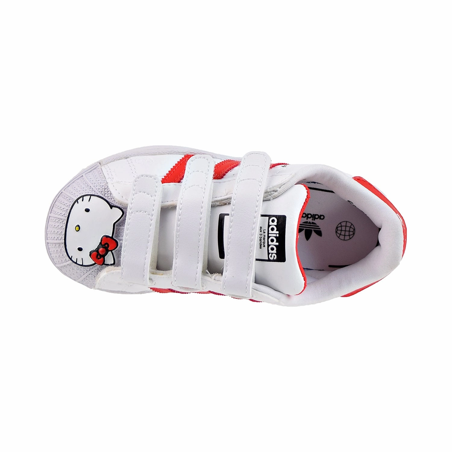Adidas Hello Kitty Superstar Little Kids' Shoes Cloud White-Vivid Red-Core Black Spike Running Shoes Adidas