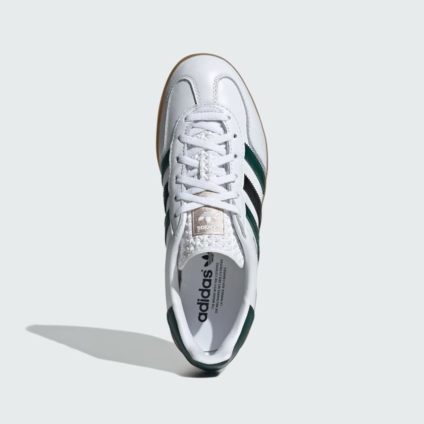 Adidas Sneakers Shoes GAZELLE INDOOR SHOES - Cloud White / Collegiate Green / Core Black