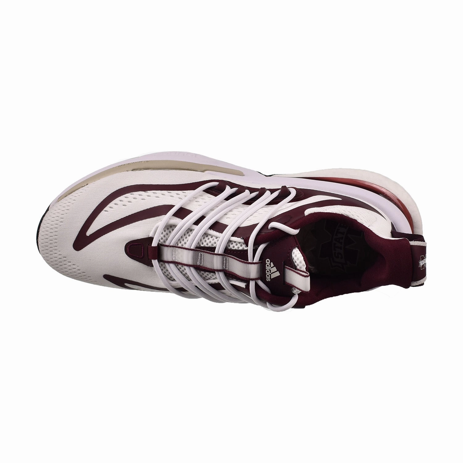 Adidas Mississippi State Alphaboost V1 Men's Shoes Cloud White-Team Maroon 2 Deadpool Shoes Adidas