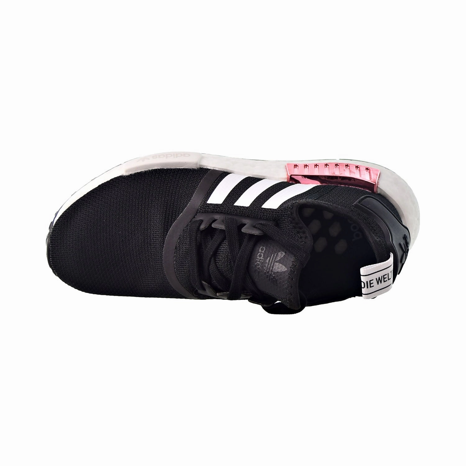 Adidas NMD R1 Women's Shoes Black-White-Pink Clean Adidas Shoes