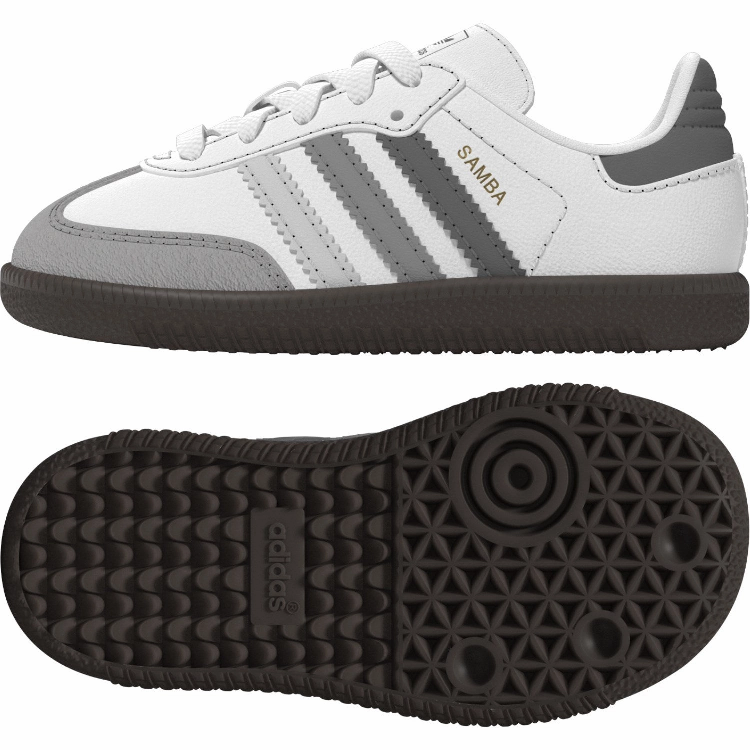Adidas No Shoelace adidas Originals Ftwr White/Grey One/Grey Three Samba Og El I Sneakers