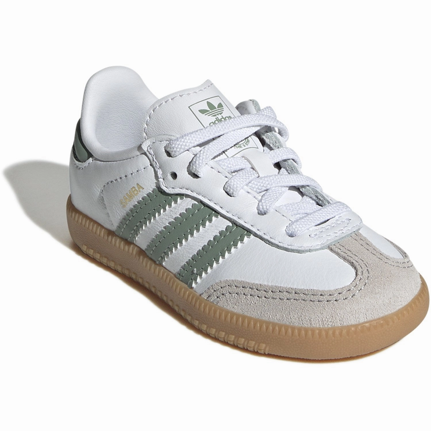 adidas Originals Ftwr White/Silver Green/Gum 3 Samba Og El I Sneakers Matching Adidas Shoes