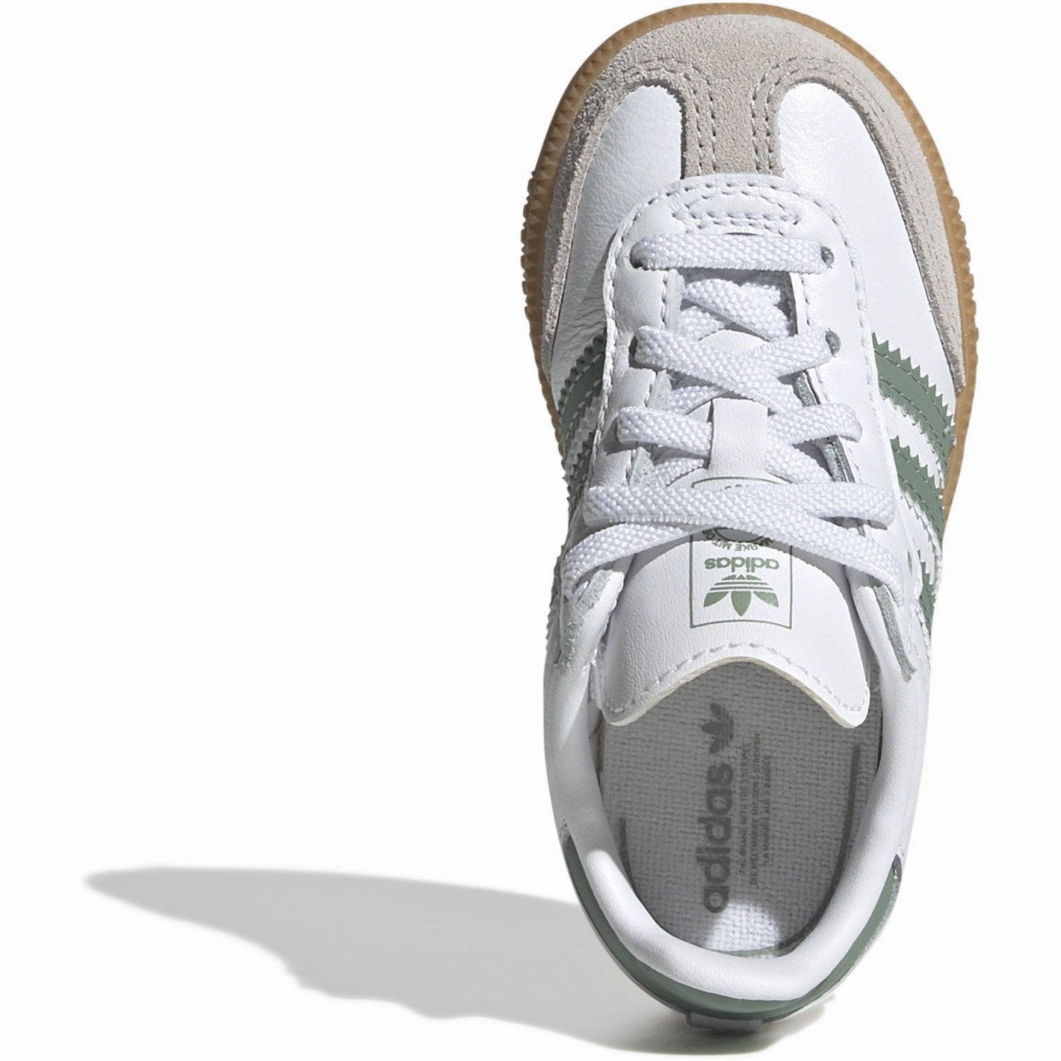 adidas Originals Ftwr White/Silver Green/Gum 3 Samba Og El I Sneakers Adidas Cheer Shoes