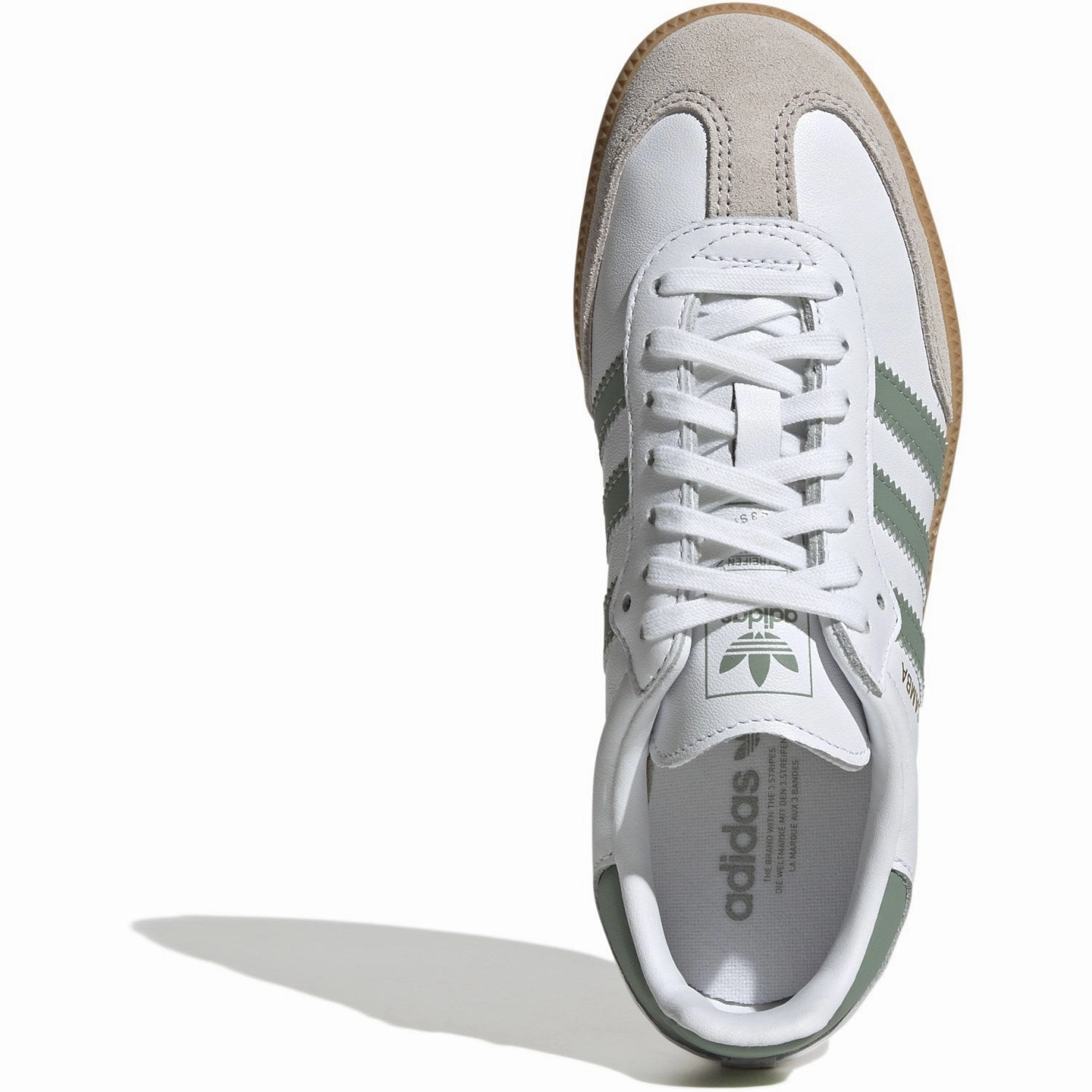 Adidas And Bape Shoes adidas Originals Ftwr White/Silver Green/Gum 3 Samba Og J Sneakers