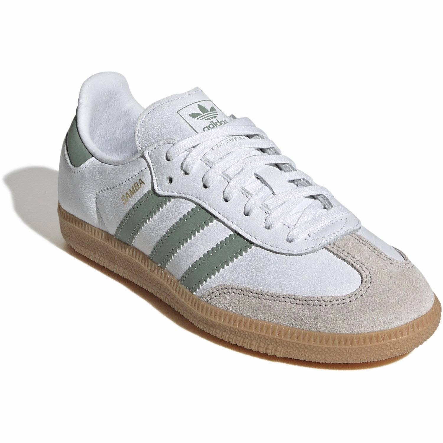 adidas Originals Ftwr White/Silver Green/Gum 3 Samba Og J Sneakers Adidas World Cup Soccer Shoes
