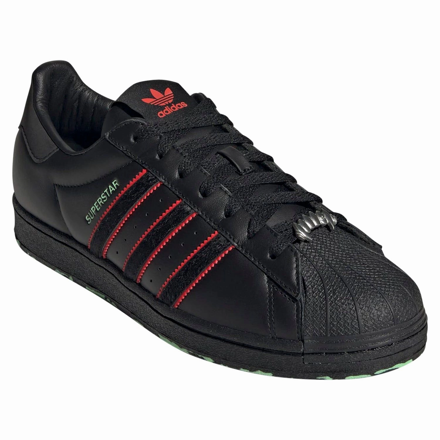 adidas Originals Unisex Superstar Monster Pack Haloween Shoes - Black/Mint Adidas Slip On Shoe