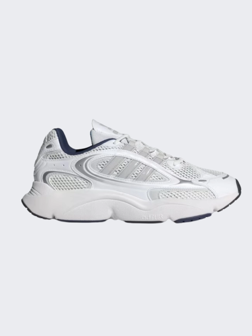 Adidas Ozmillen Men Original Shoes White/Grey/Blue Race Walking Shoes Adidas