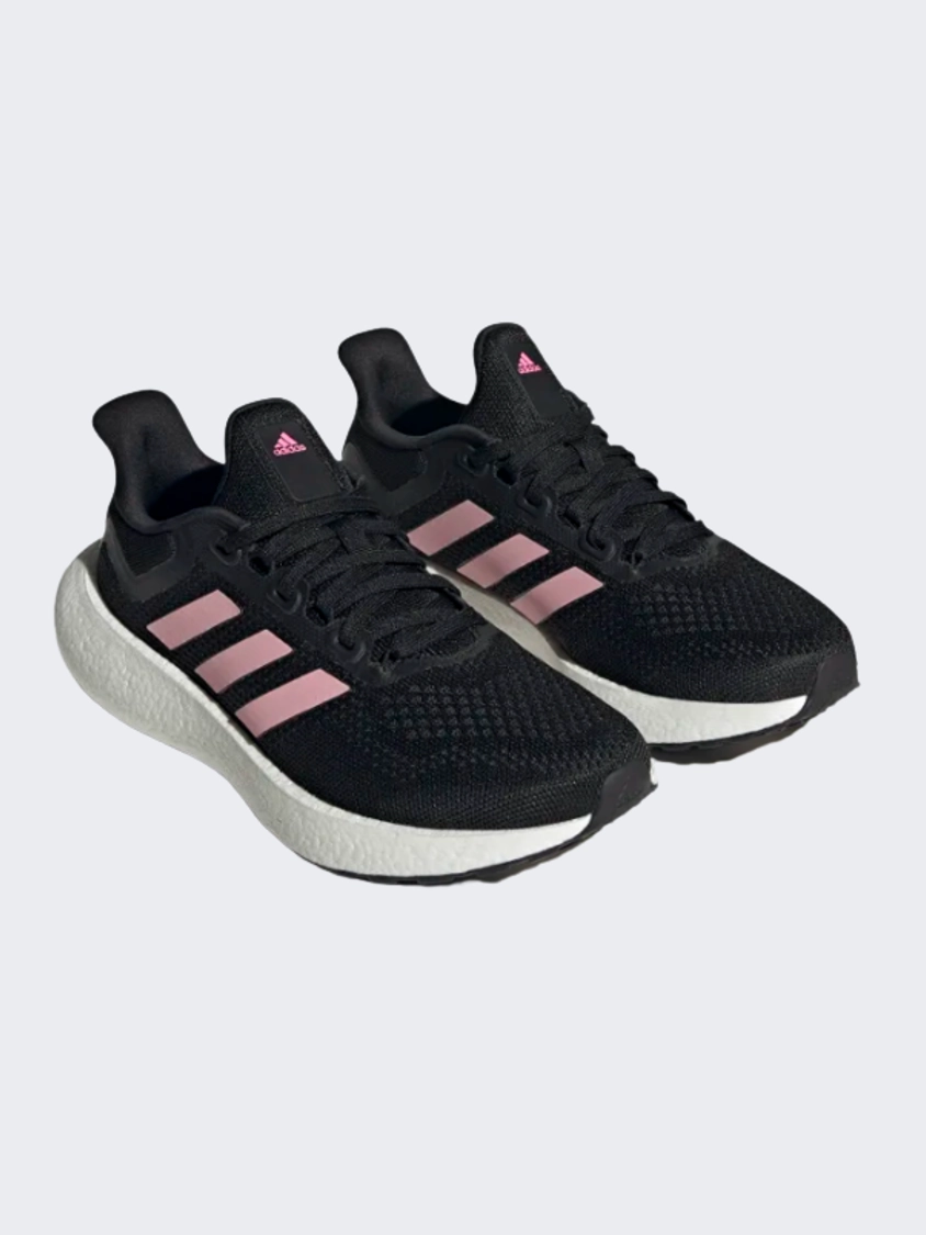 Adidas Pureboost 22 Women Running Shoes Black/Pink Mach 6 Running Shoe