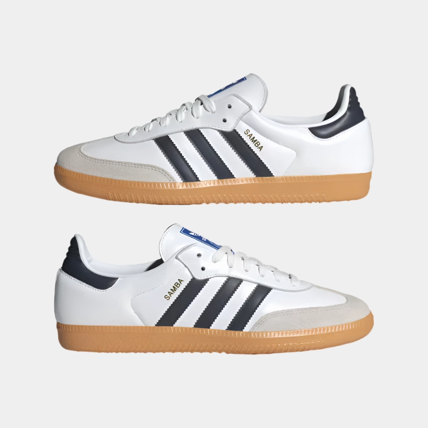 Adidas Samba Men's Lifestyle Shoes -Cloud White/Night Indigo/Gum Adidas Vintage Boxing Shoes