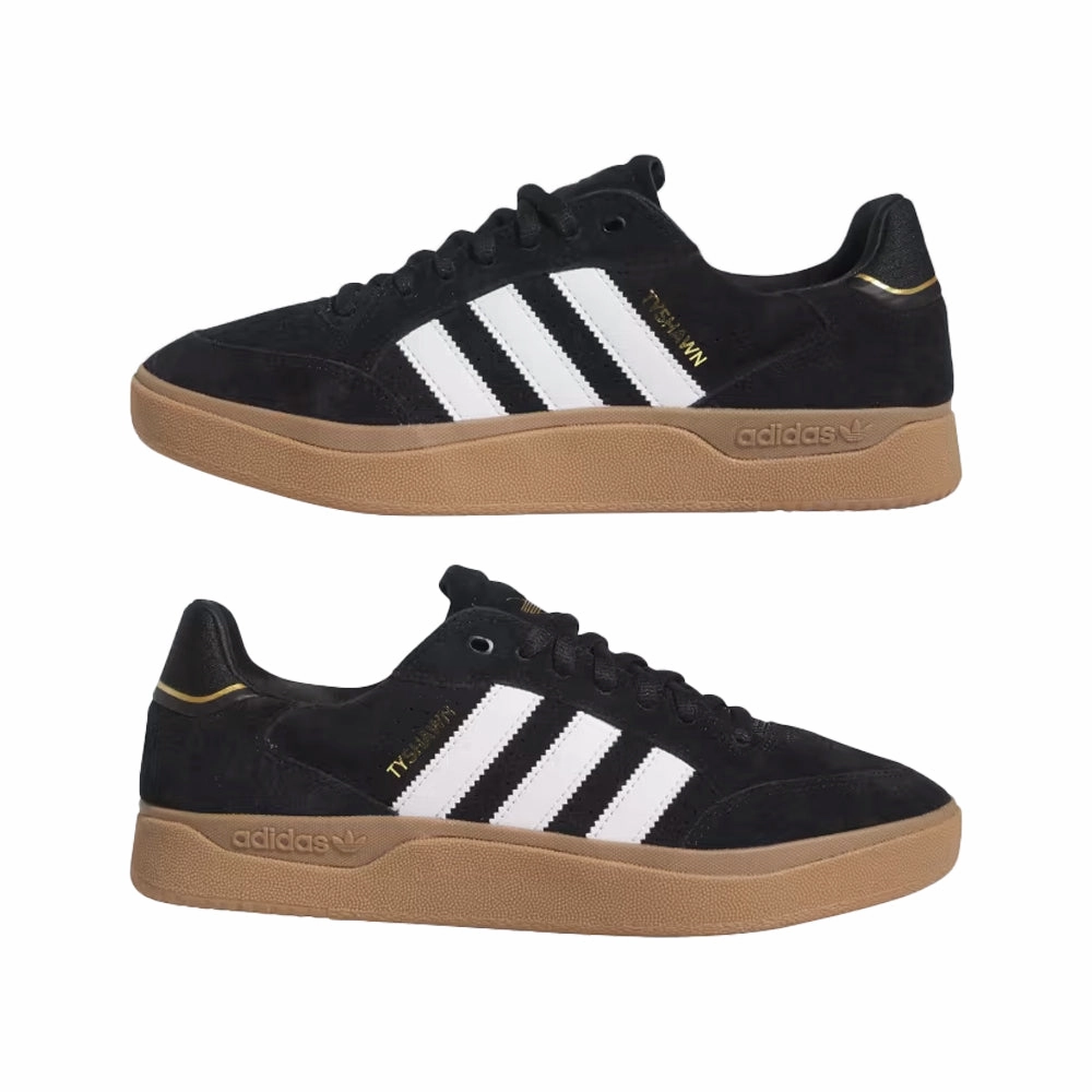 Adidas Shoes Size 12 adidas SKATEBOARDING TYSHAWN REMASTERED SHOES // CORE BLACK/CLOUD WHITE/GUM