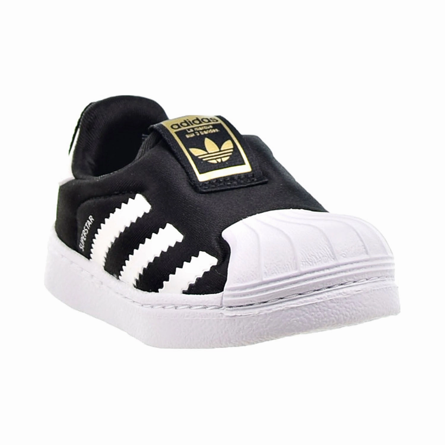 Crazy 8 Adidas Shoes Adidas Superstar 360 Toddlers Shoes Core Black-Cloud White-Gold Metallic