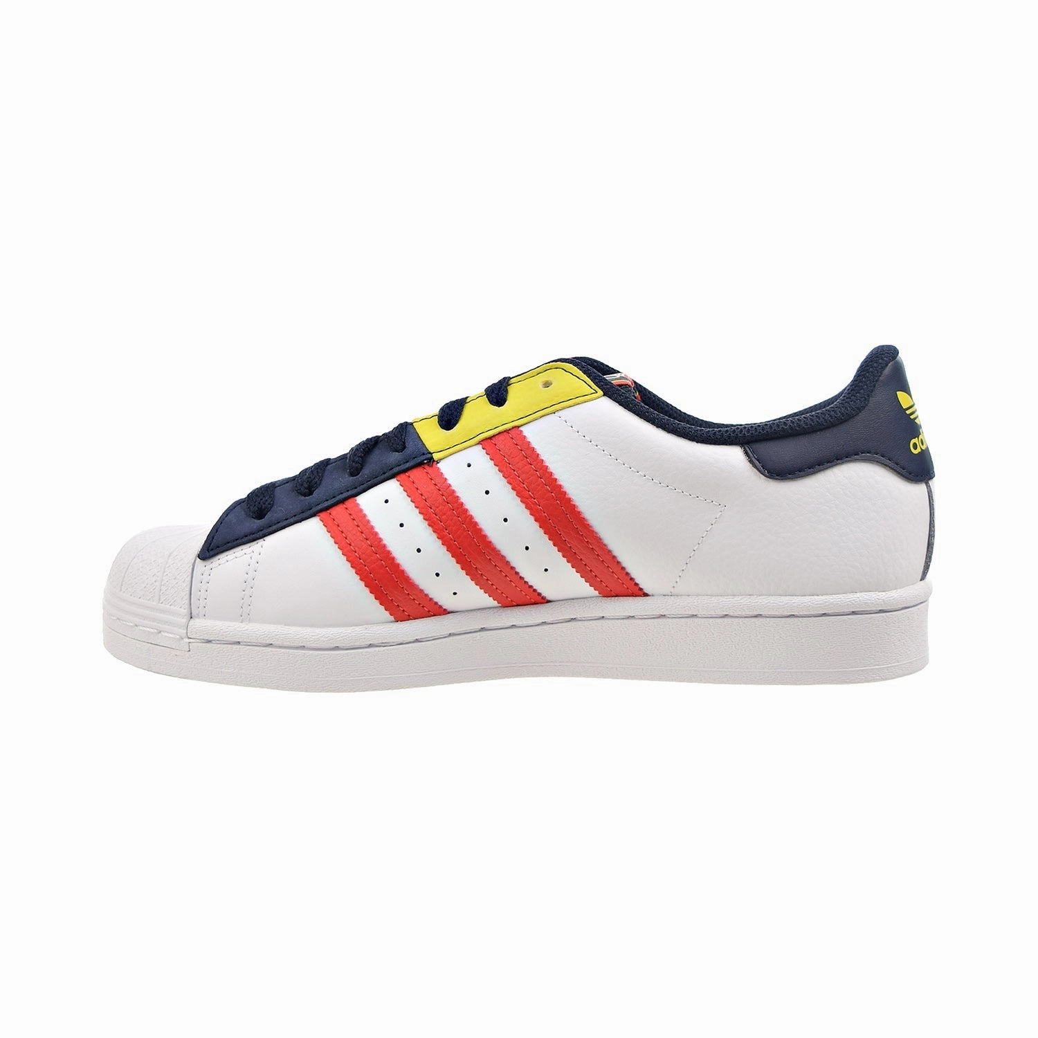 Adidas Superstar Men's Shoes Cloud White-Legend Ink-Red Top Adidas Running Shoes