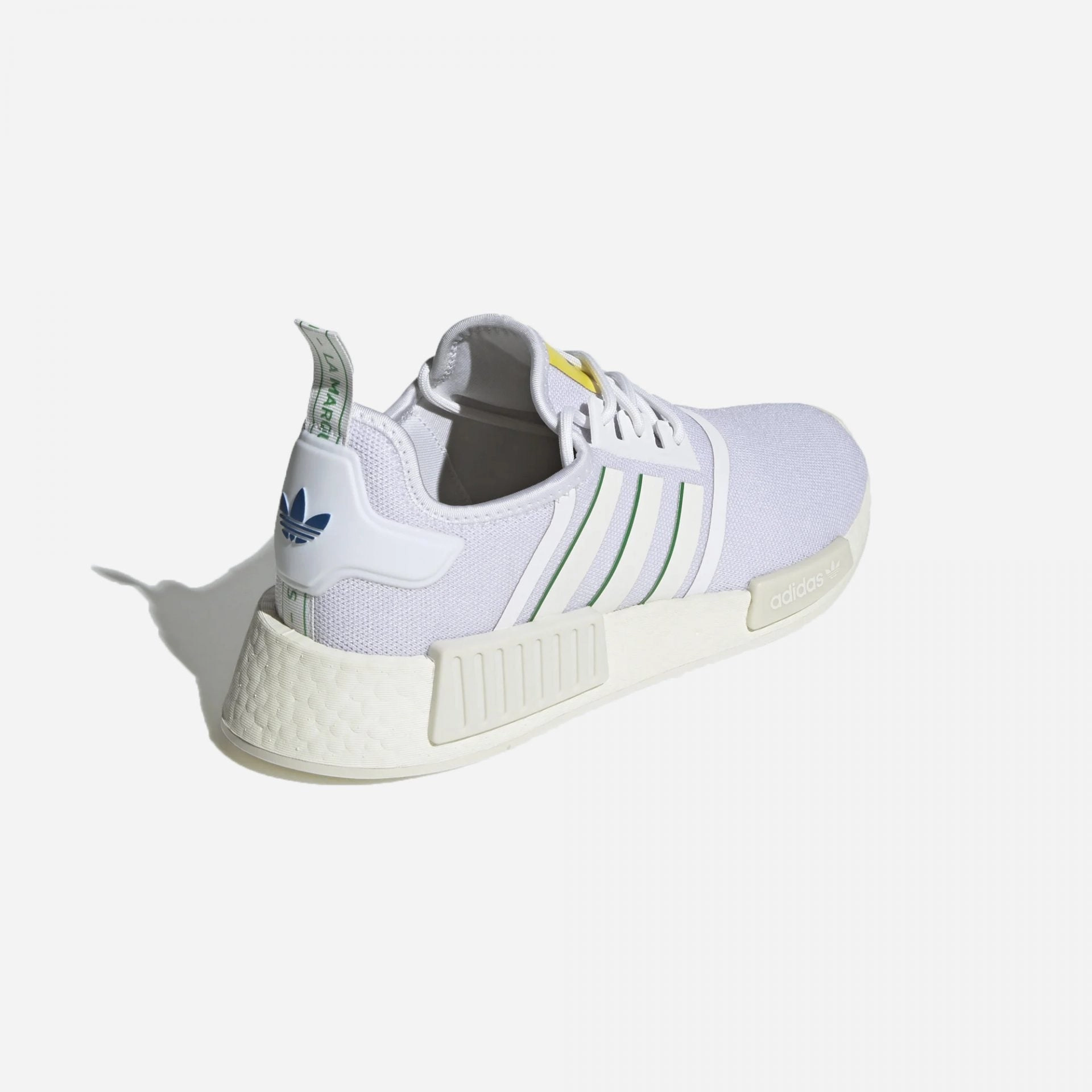 Adidas Originals | NMD_R1  { OFF WHITE/GREEN Matching Adidas Shoes