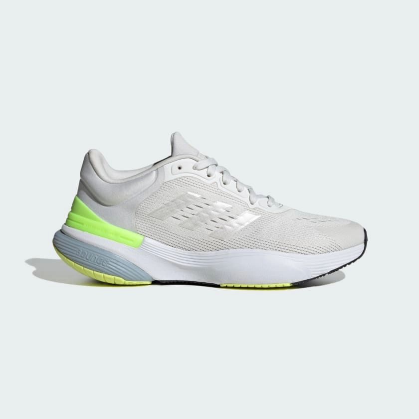 Adidas Soccer Shoe ADIDAS WOMEN'S RESPONSE WHITE/GREEN RUNNING SHOES