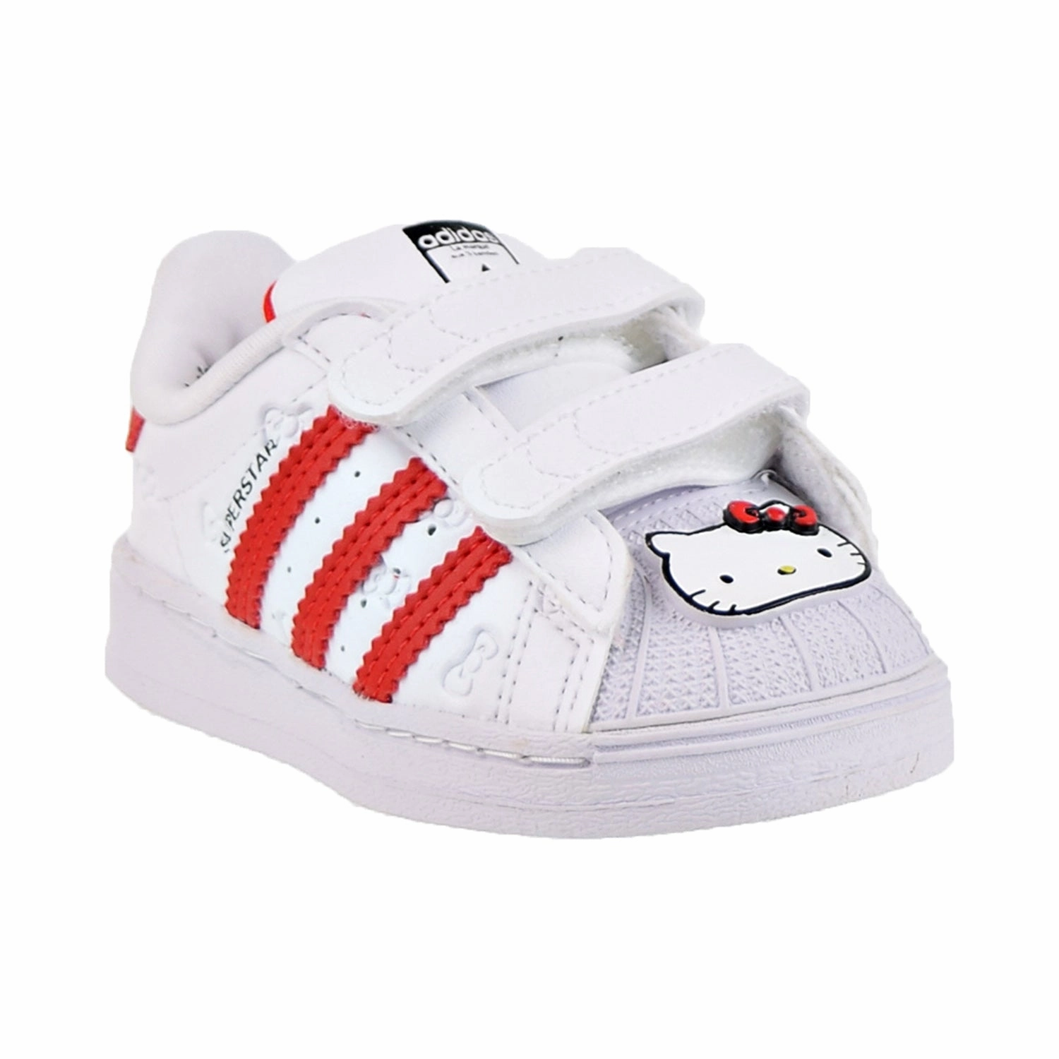 Adidas x Hello Kitty Superstar CF I Toddlers Shoes Cloud White-Vivid Red Adidas Soccer Shoes Kangaroo Leather