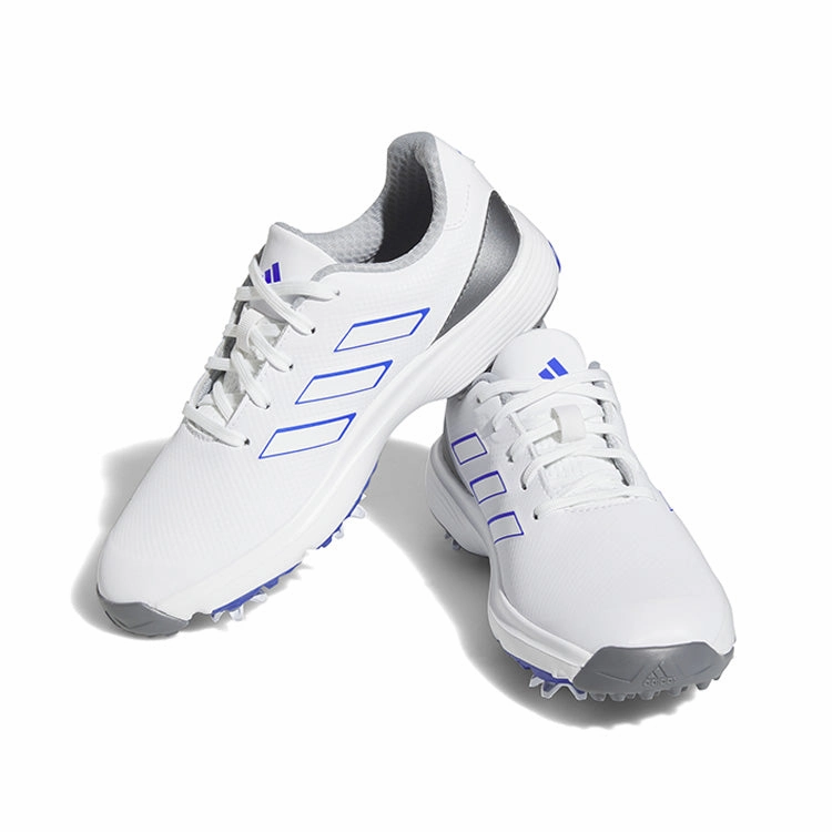 Adidas Adizero Football Cleats Shoe adidas ZG23 Junior Golf Shoes - White/Blue/Grey