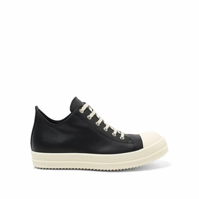 Lace Up Sneakers Full Grain Calf Low Sneaker in Black/Milk