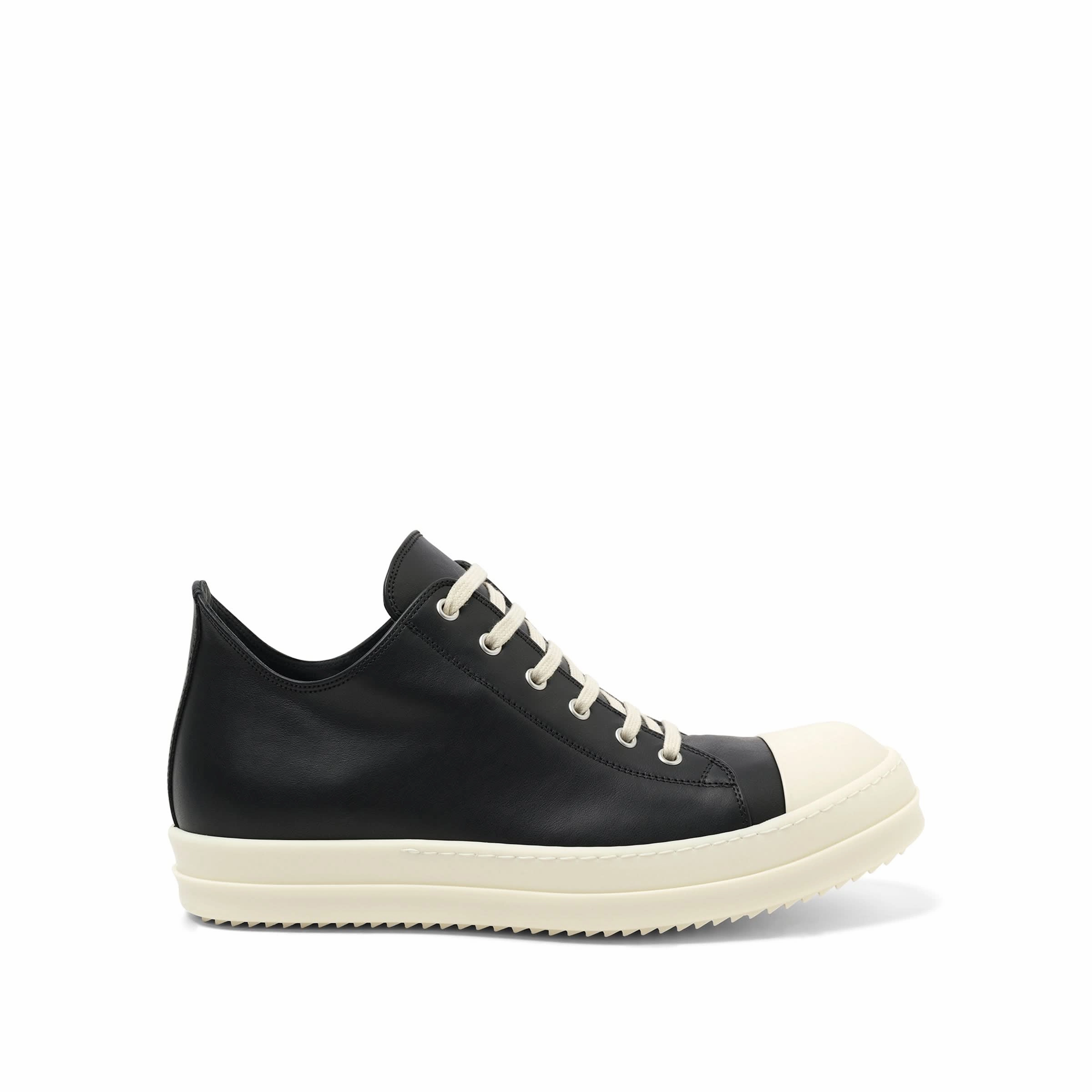 Slip On Sneakers Shoes Full Grain Calf Low Sneaker in Black/Milk