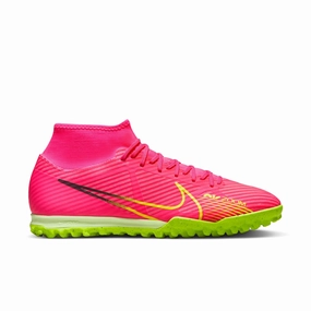 Nike Zoom Mercurial Superfly 9 Academy TF Turf Soccer Shoes - PinkBlast/Volt/Grey Asics Oikawa Shoes