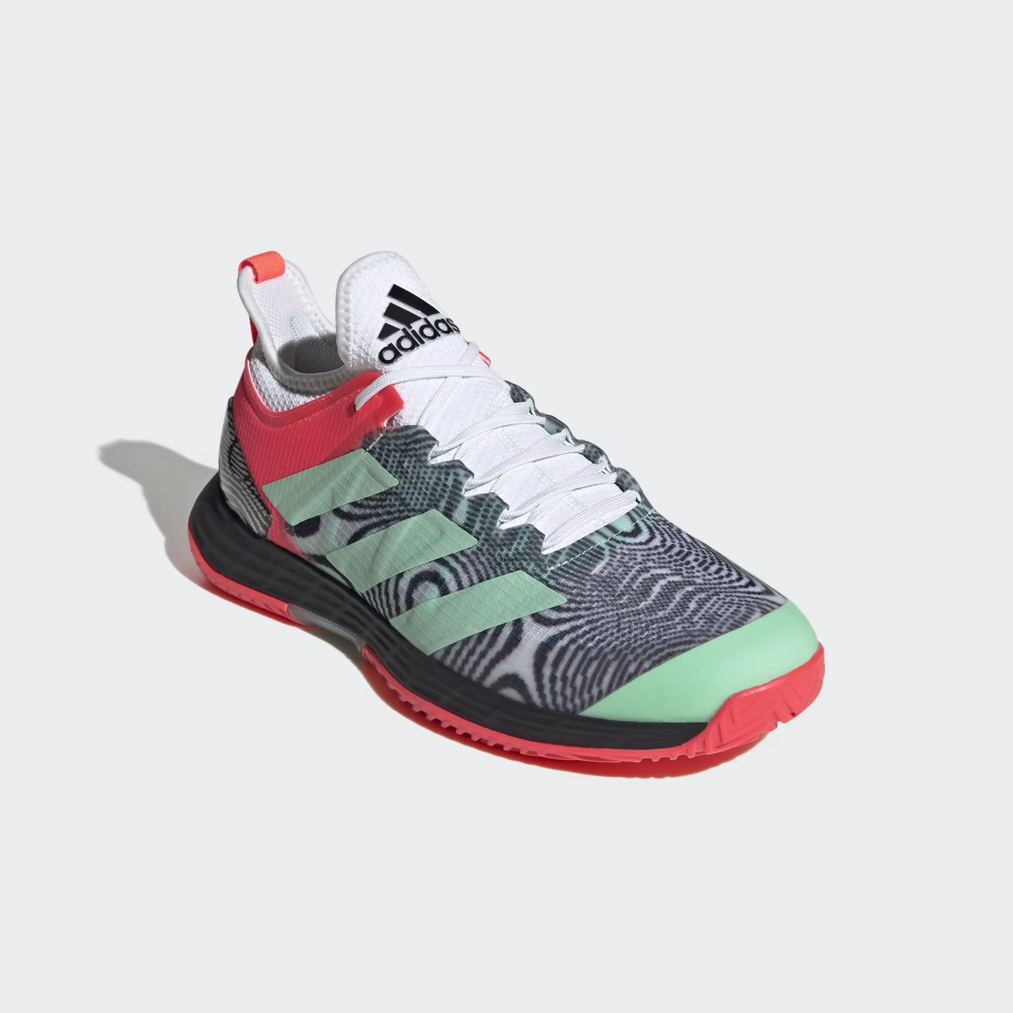 Adidas Lightstrike Basketball Shoes Adidas Men's Adizero Ubersonic 4 Tennis Shoes, Cloud White/Pulse Mint/Turbo