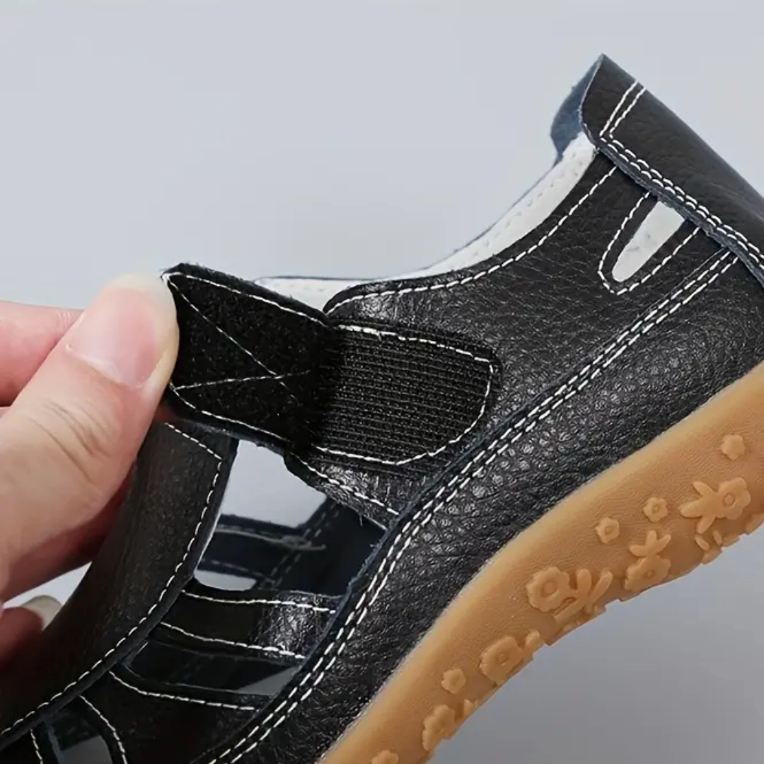 Sofft Wedge Sandals Airfleek Wide Toe Box and Wide Size Leather Shoes