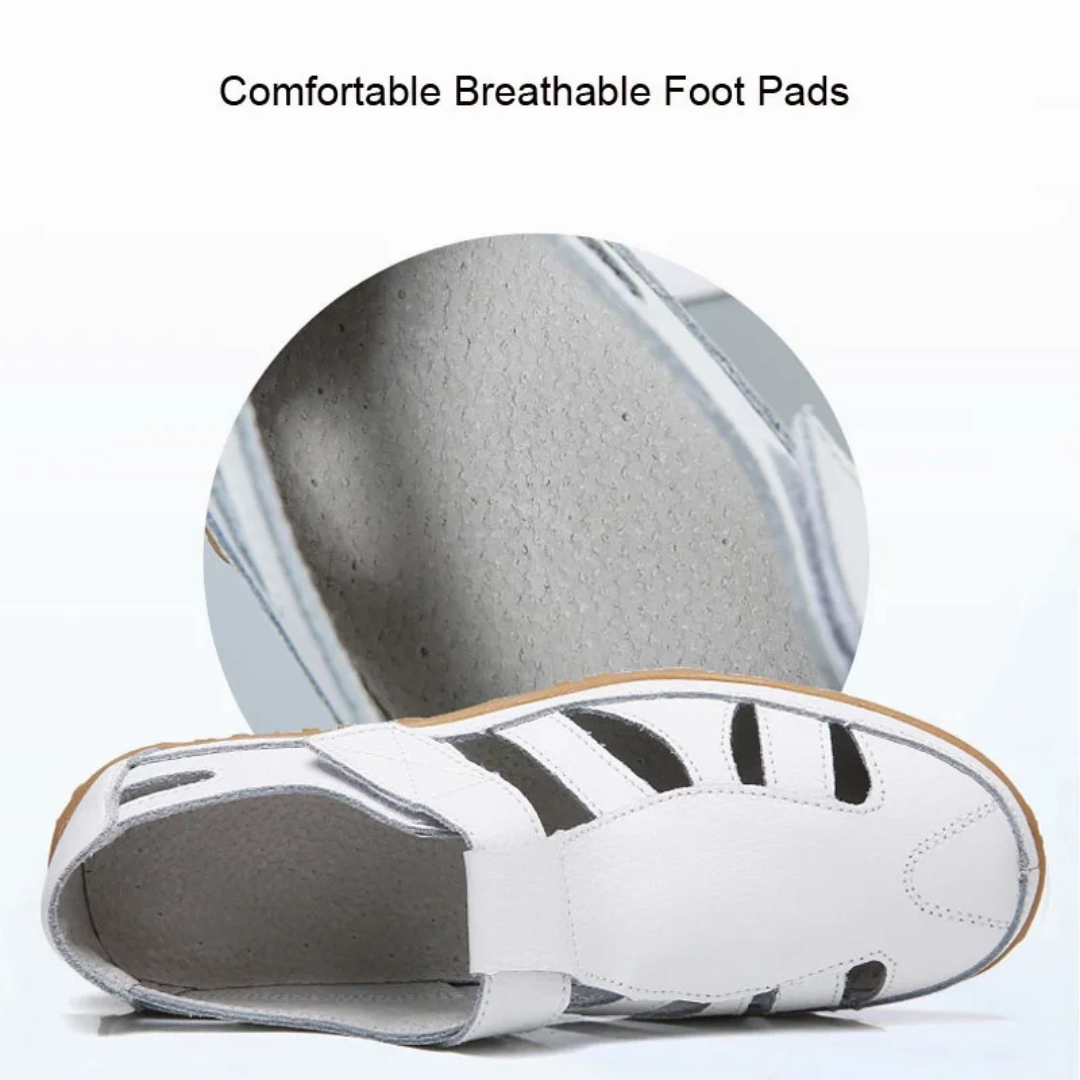 Airfleek Wide Toe Box and Wide Size Leather Shoes Sandals In Cabo