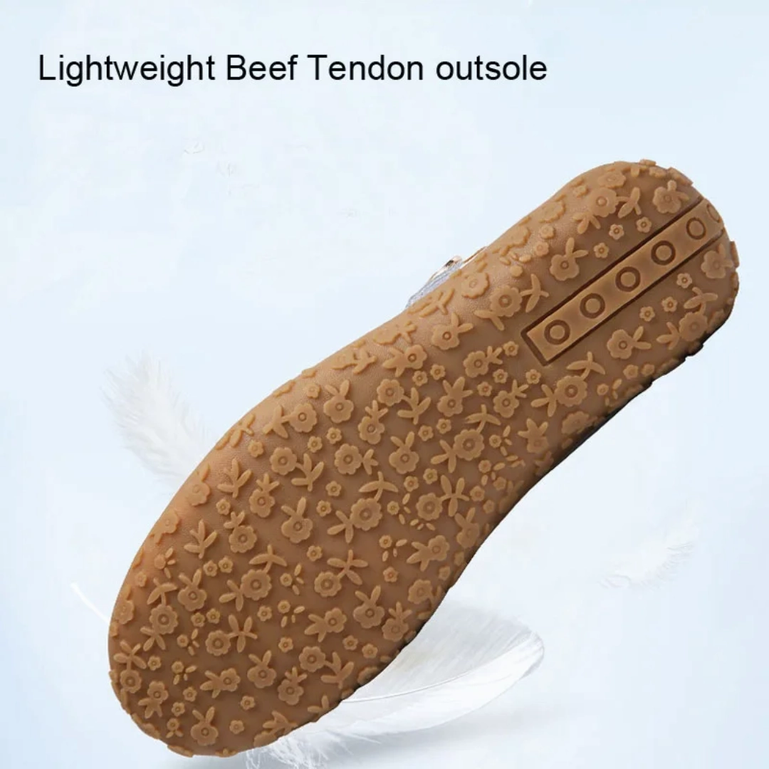 Airfleek Wide Toe Box and Wide Size Leather Shoes Sandals Wedge Heel