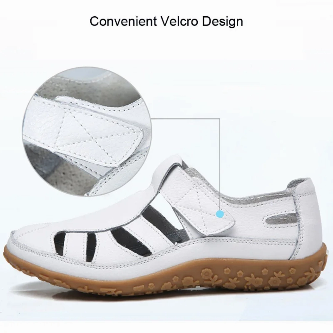 Cute Sandals With Arch Support Airfleek Wide Toe Box and Wide Size Leather Shoes