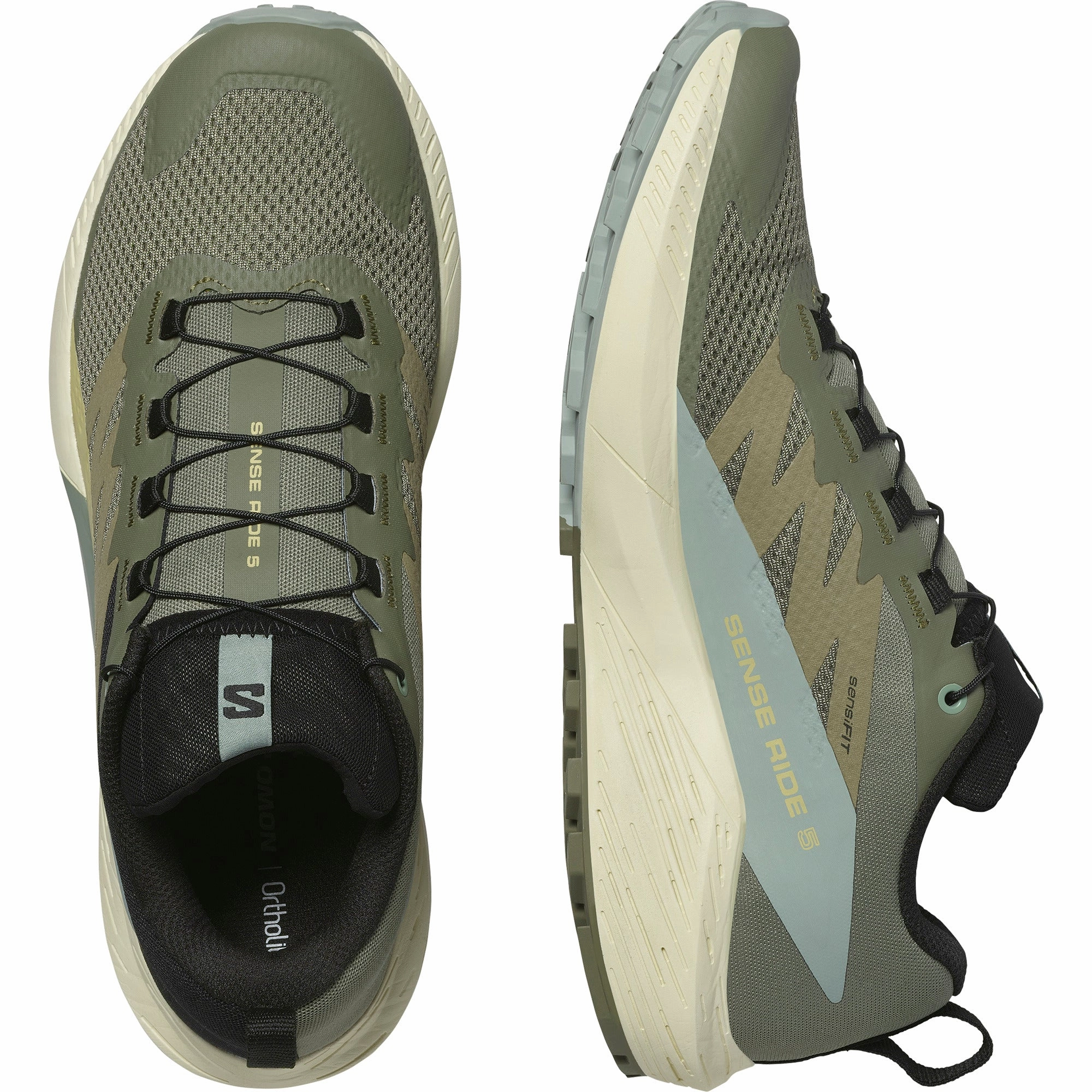 SENSE RIDE 5 Men Trail Running Shoes in Deep Lichen Green / Black / Green Milieu Grassbow Air Trail Running Shoe