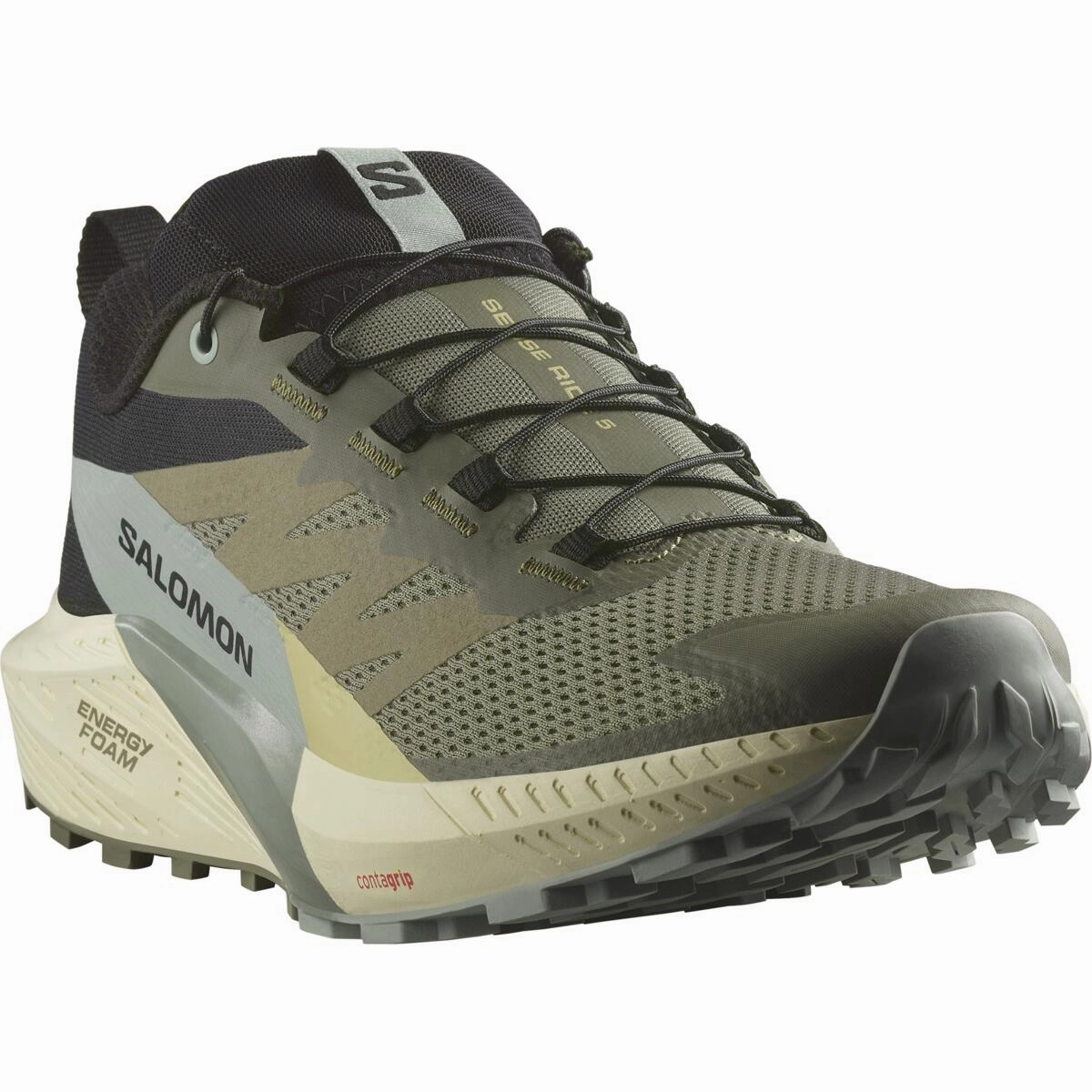 SENSE RIDE 5 Men Trail Running Shoes in Deep Lichen Green / Black / Green Milieu Best Shoes For Hiking The Appalachian Trail