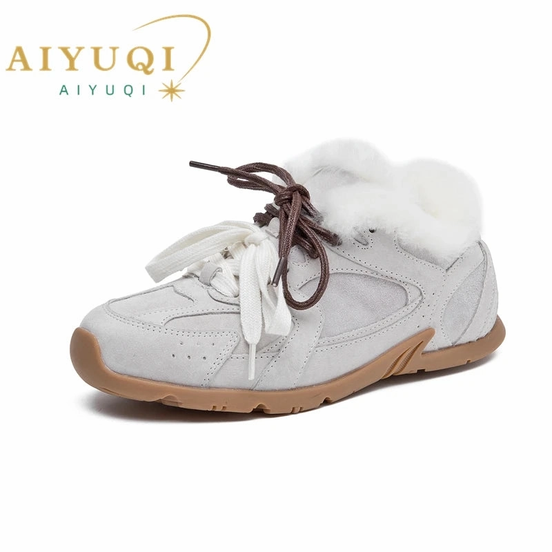 Shoes For Supination And Flat Feet AIYUQI Women Sneakers New Genuine Leather Retro German Training Shoes Women Winter Velvet Fur Flat Casual Shoes Women