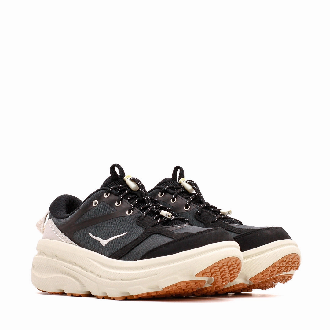 Wide Fit Shoes Hoka One One Men Bondi B3LS Black Alabaster 1155351-BKLB