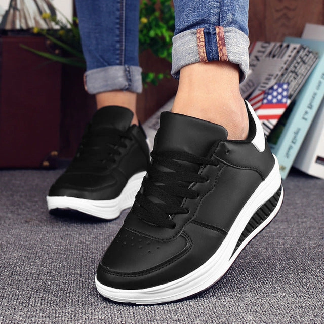 Femme Wedges Sneakers Platform Heel Sneakers