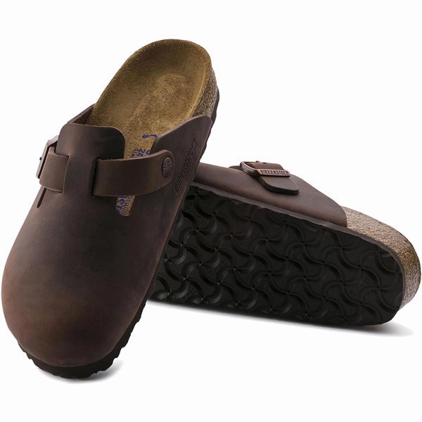 Men's Boston Clog Leather Clogs Flat